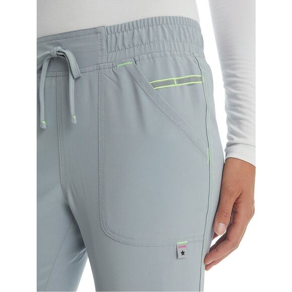 Active Collection Gray Scrub Set Top & Jogger Pants XL – Utility Stretch Uniform - Picture 8 of 16